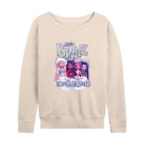 Women's - Bratz - Two Thousand One Lightweight French Terry Wide Neck Long Sleeve Shirt - 1 of 4