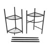 YIYIBYUS Black Corner Freestanding Garment Rack with 4 Hooks and Storage Shelf - 4 of 4