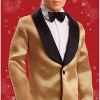 Barbie Signature 2025 Holiday Black Hair Ken Collectible Fashion Doll wearing Full Suit with Golden Jacket - 3 of 4