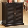 TiramisuBest Shoe Cabinet with 5 Shelves and Louvered Doors,Oak - 2 of 4