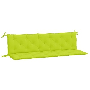 vidaXL Garden Bench Cushions-Set of 2 Bright Green 70.9"x19.7"x2.8", Water-Resistant Oxford Fabric, Indoor/Outdoor Use, Secure Ropes - 1 of 4