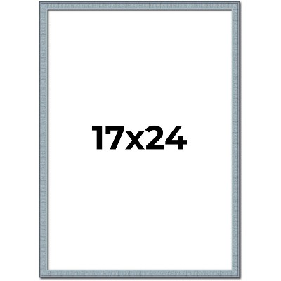 PosterPalooza | Textured Blue Picture Frame - UV Acrylic, Foam Board Backing, Hanging Hardware