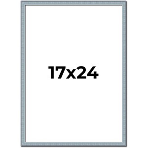 PosterPalooza | Textured Blue Picture Frame - UV Acrylic, Foam Board Backing, Hanging Hardware - 1 of 4