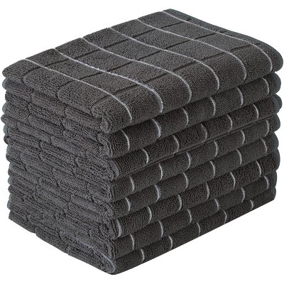 8-Pack Microfiber Dish Towels, Soft Super Absorbent and Lint Free Kitchen Towels, 26 x 18 Inch Lattice Design