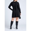 ELOQUII Women's Plus Size Scarf Neck Jersey Mini Dress - 3 of 4
