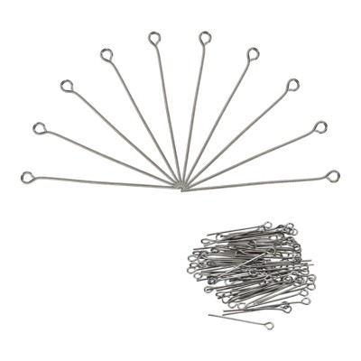 Unique Bargains DIY Craft Necklaces Bracelets Earrings Jewelry Making Iron 21 Gauge Eye Pins 500 Pcs