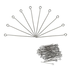 Unique Bargains DIY Craft Necklaces Bracelets Earrings Jewelry Making Iron 21 Gauge Eye Pins 500 Pcs - 1 of 4