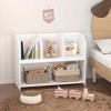 MAYEERTY Bookcase with 4 Compartments, Storage Book Shelf, Storage Display Toy Organizer for Children's Room Playroom White - 4 of 4