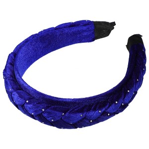 Unique Bargains Women's Velvet Twist Braid Fashion Non-Slip Headband 1 Pc - 1 of 4