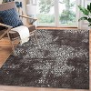 Washable Paisley Area Rug - Vintage Floral Distressed Low Pile Carpet, Non Slip Foldable Rug for Living Room Bedroom Dining Office - 2 of 4