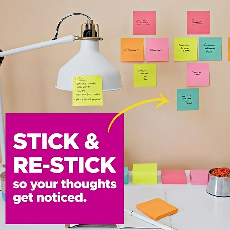 Post-it® Super Sticky Dispenser Pop-up Notes, 3 in x 3 in, Playful Primaries Collection, 10 Pads, 3 of 4