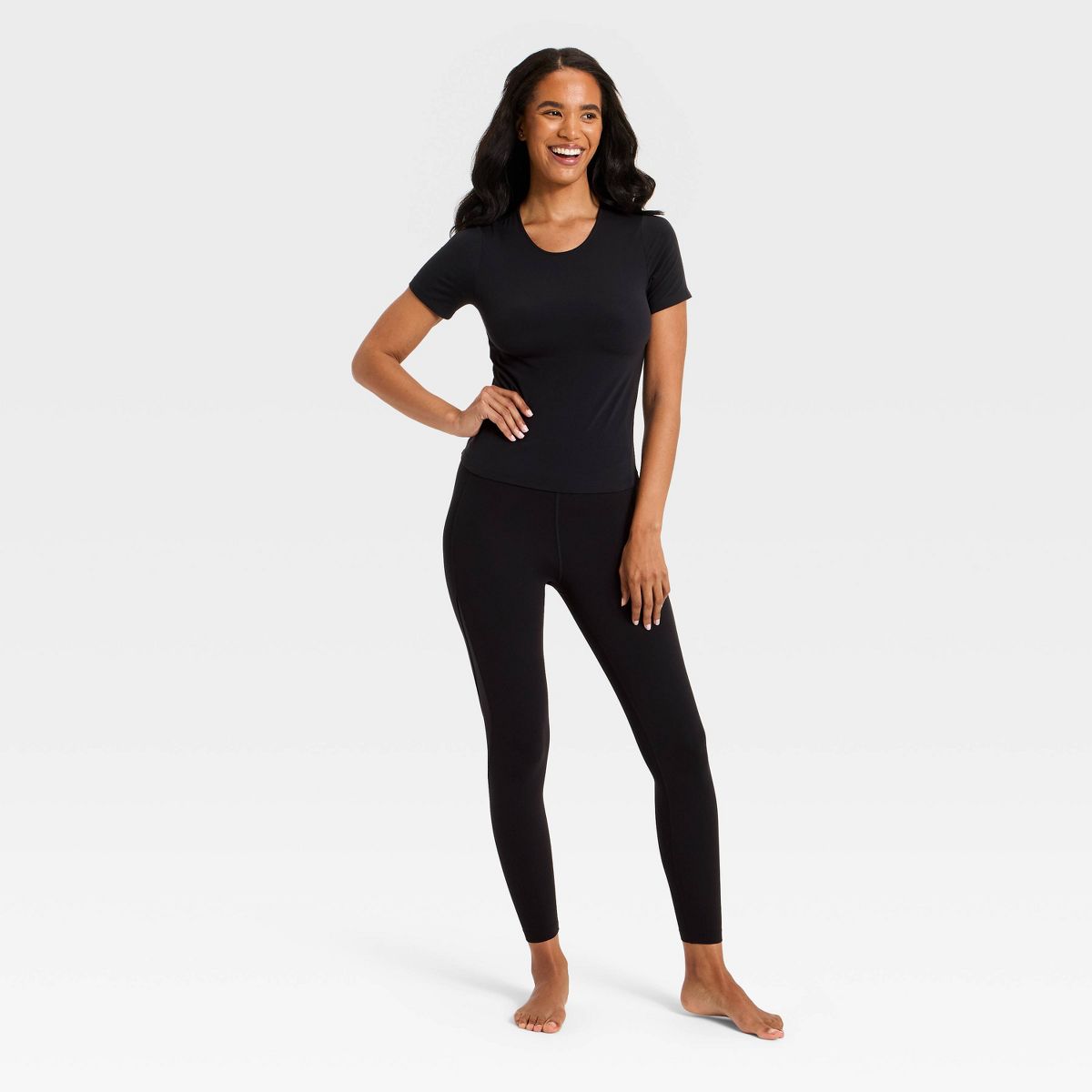Women's Everyday Soft Cropped Short Sleeve T-Shirt - All In Motion™ - thumbnail 3