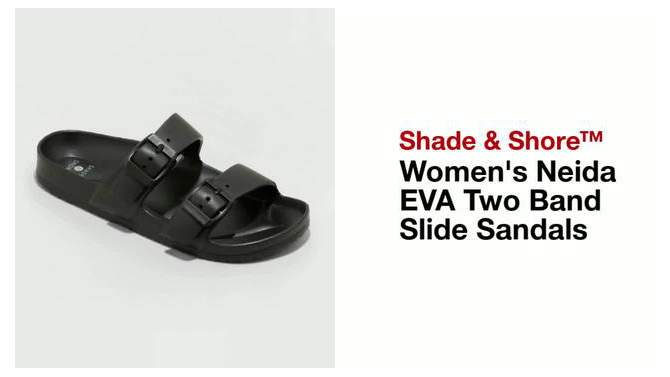 Women's Neida EVA Two Band Footbed Slide Sandals - Shade & Shore™, 2 of 12, play video