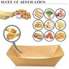 Aoibox 100 Pack Heavy-Duty Disposable Paper Food Trays for Fries, Nachos, Hot Dogs, Tacos, BBQ, Popcorn, Parties, Picnics, Weddings (Brown) - 4 of 4