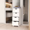 NicBex 32.6" 4-Drawer Bathroom Storage Cabinet,Multifunctional Cabinet&Dresser for Bathroom,Bedroom,Living Room&Hallway,Bathroom Organizer,White - 4 of 4