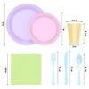 Crown Display Disposable Easter Plastic Plates Set 350 Pcs Disposable Dinner Plates, Dessert Plates, Cups, Napkins and Cutlery - 4 of 4