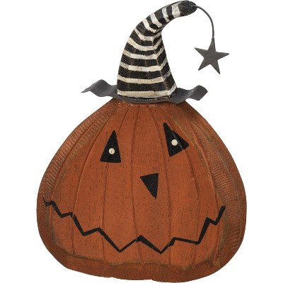 Primitives by Kathy Pumpkin Head Decorative Chunky Sitter