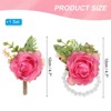 Unique Bargains Fabric Artificial Wedding Rose Flowers Wrist Corsage and Boutonnieres 2 Pcs - 2 of 4