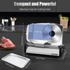 OSTBA 200W Electric Meat Slicer, Dual 7.5” Stainless Steel Blades, Quiet DC Motor, 0-15mm Adjustable, Easy to Clean for Meat, Cheese, Bread & Veggies - 2 of 4