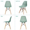 ADILE Modern Dining Chairs Set of 2, Outdoor Indoor Lounge Side Chairs with Mesh Design, Green - 3 of 4