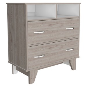 NicBex Double Drawer Dresser for Bedroom,Modern Style Drawers with Metal Handle,Dressers for Kids Room,Living Room,Entry and Hallway - 1 of 4