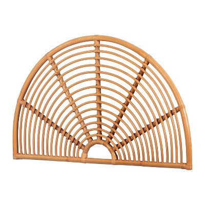 HomeStock Rattan Wall-Mounted Headboard Rainbow Natural, Twin'