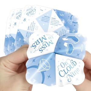 Big Dot of Happiness On Cloud 9 - Bridal or Bachelorette Party Cootie Catcher Game - Truth or Dare Fortune Tellers - Set of 12 - 1 of 4