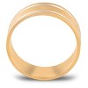 Pompeii3 Mens 8mm Two Tone Comfort Fit Wedding Band Ring - 2 of 4