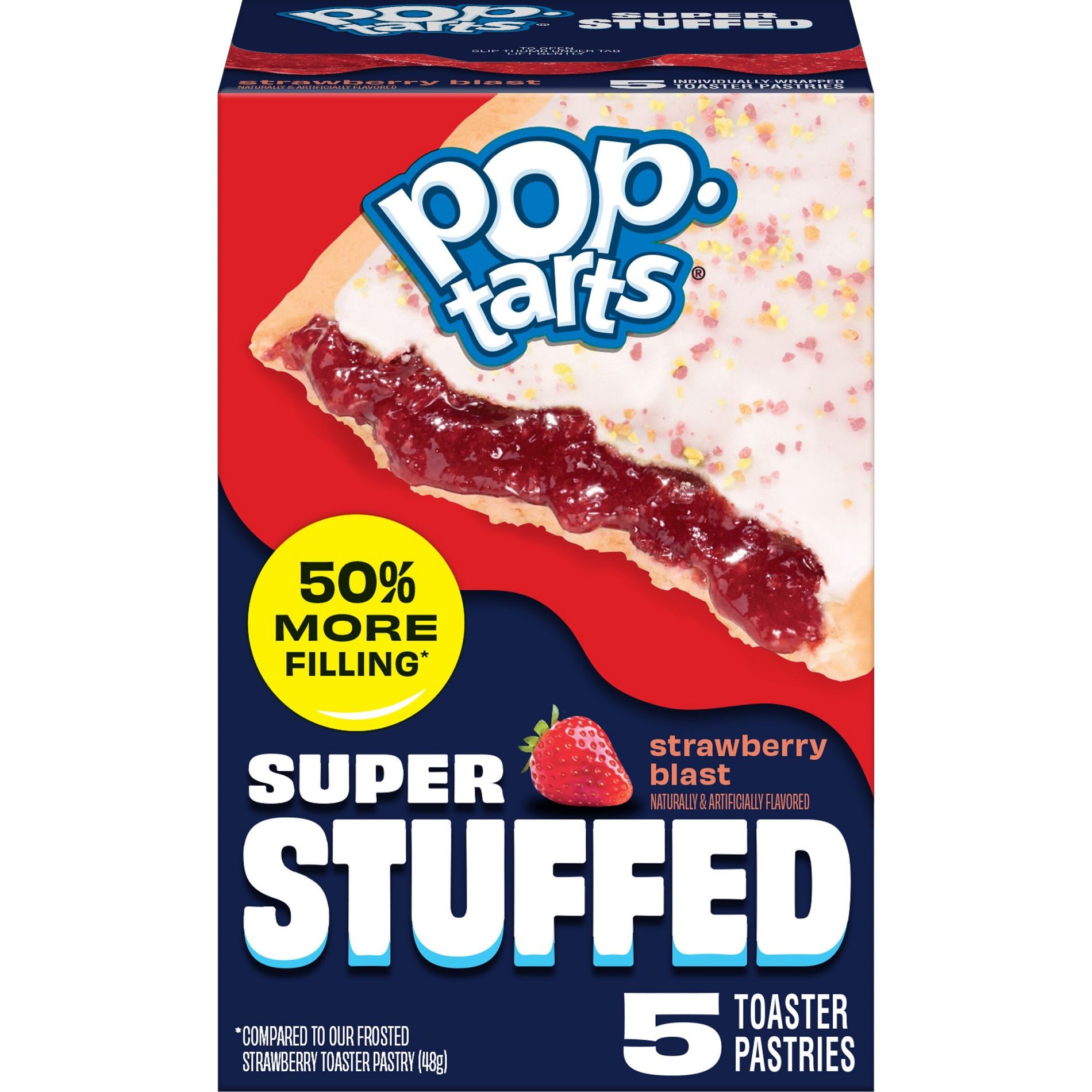 Pop-Tarts Super Stuffed Frosted Strawberry Blast Toaster Pastries - 10.9oz/5ct