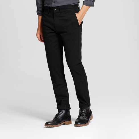 Men's Regular Fit Straight Cargo Pants - Goodfellow & Co Black 33x30