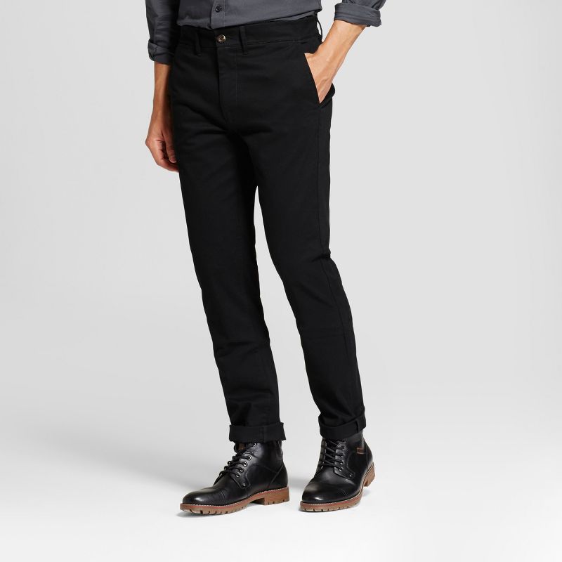Men&#39;s Every Wear Slim Fit Chino Pants - Goodfellow &#38; Co&#8482; Black 31x32, 1 of 4