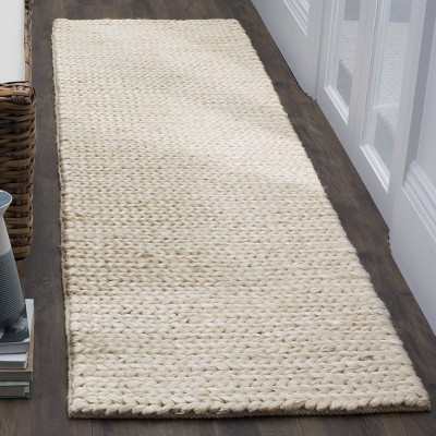 Ivory Coastal Casual Hand-Knotted Jute Runner Rug, 2'3" X 8'