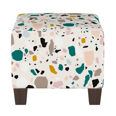 Skyline Furniture Annie Square Ottoman in Patterns