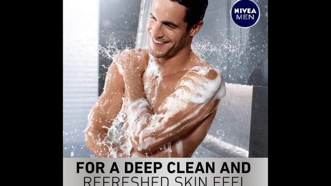 Nivea Men Deep Active Clean Charcoal Body Wash with Natural Charcoal - 16.9 fl oz, 2 of 8, play video