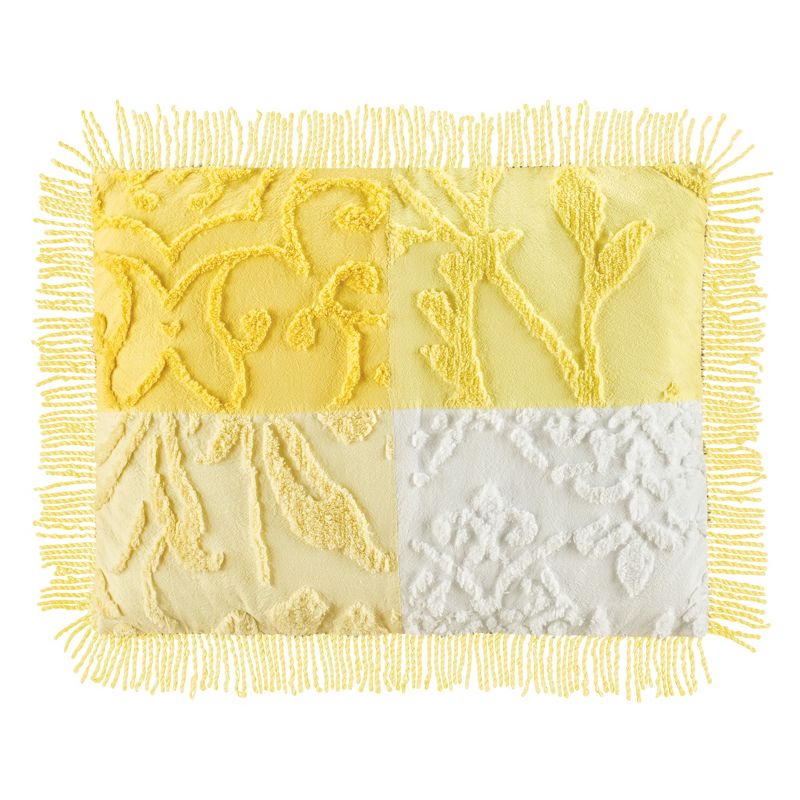 Collections Etc Yellow Patch Chenille Sham, 1 of 4