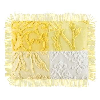 Collections Etc Yellow Patch Chenille Sham