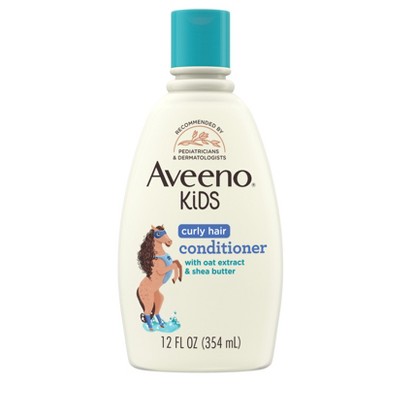 Aveeno Kids Curly Hair Hydrating Conditioner, Curly Hair Products with Shea Butter, Gentle Scent - 12 fl oz