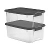 Sterilite 18qt Ultra Clear Latch Box Clear Base Flat Gray Lid and Latches - 4 of 4