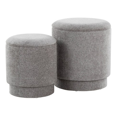 LumiSource Marla Upholstered Ottoman Set - image 1 of 4