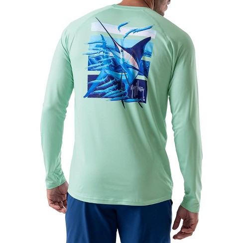 Guy Harvey Men's Retro Billfish Short Sleeve Performance Fishing Shirt :  Target