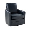 Hugo  Fall  Transitional  Wooden Upholstered Swivel Chair with metal base  for Bedroom and Living Room Deal of the day | ARTFUL LIVING DESIGN - 4 of 4