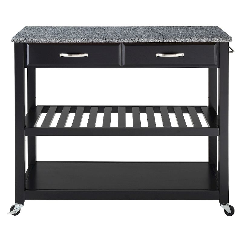 Solid Granite Top Kitchen Cart/Island with Optional Stool Storage - Crosley, 4 of 9