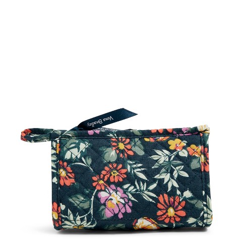 Vera Bradley Women's Cotton Mini Trapeze Cosmetic Bag Fresh-cut Floral ...