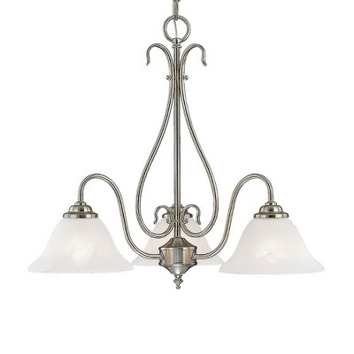 Millennium Lighting 3 - Light Chandelier in  Satin Nickel