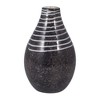 Sagebrook Home Black and White Striped Primeval Ceramic Vase - Contemporary 10" Vase Floral Arrangements - Stylish Table Centerpiece Home Office - image 2 of 4