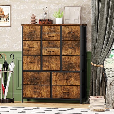 Dresser for Bedroom with 15 Drawers,Tall Dresser and Chests of Drawers for Hallway, Entryway, Living Room