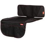 Diono Super Mat Car Seat Protector for Under Car Seat Includes 3 Mesh Storage Pockets Crash Tested - Black