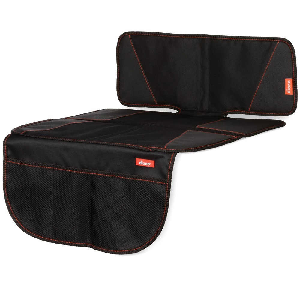 Diono Super Mat Car Seat Protector for Under Car Seat Includes 3 Mesh Storage Pockets Crash Tested - Black -  76485592