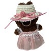 Doll Clothes Superstore Elegant Light Pink Chiffon Dress with Fancy Hat for 17.5 cm Labubu Dolls - 4 of 4