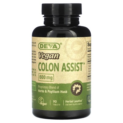 Deva Vegan Colon Assist, 600 mg , 90 Tablets